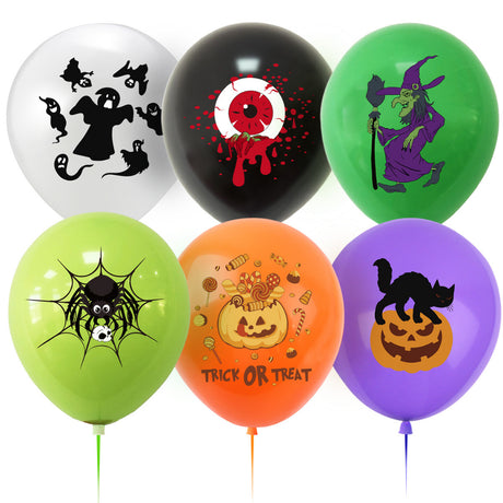 [SG Seller] - Halloween Paper Decorative lantern party fan Latex Balloons