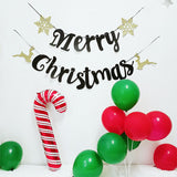 Black Gold Christmas Banner for Christmas Decoration