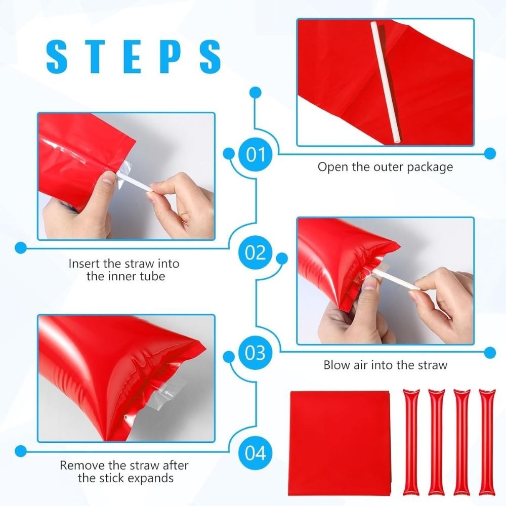 Balloon Clappers Cheer Pong Pong Cheering Stick Sporting Events Party Concert Noisy Celebrations