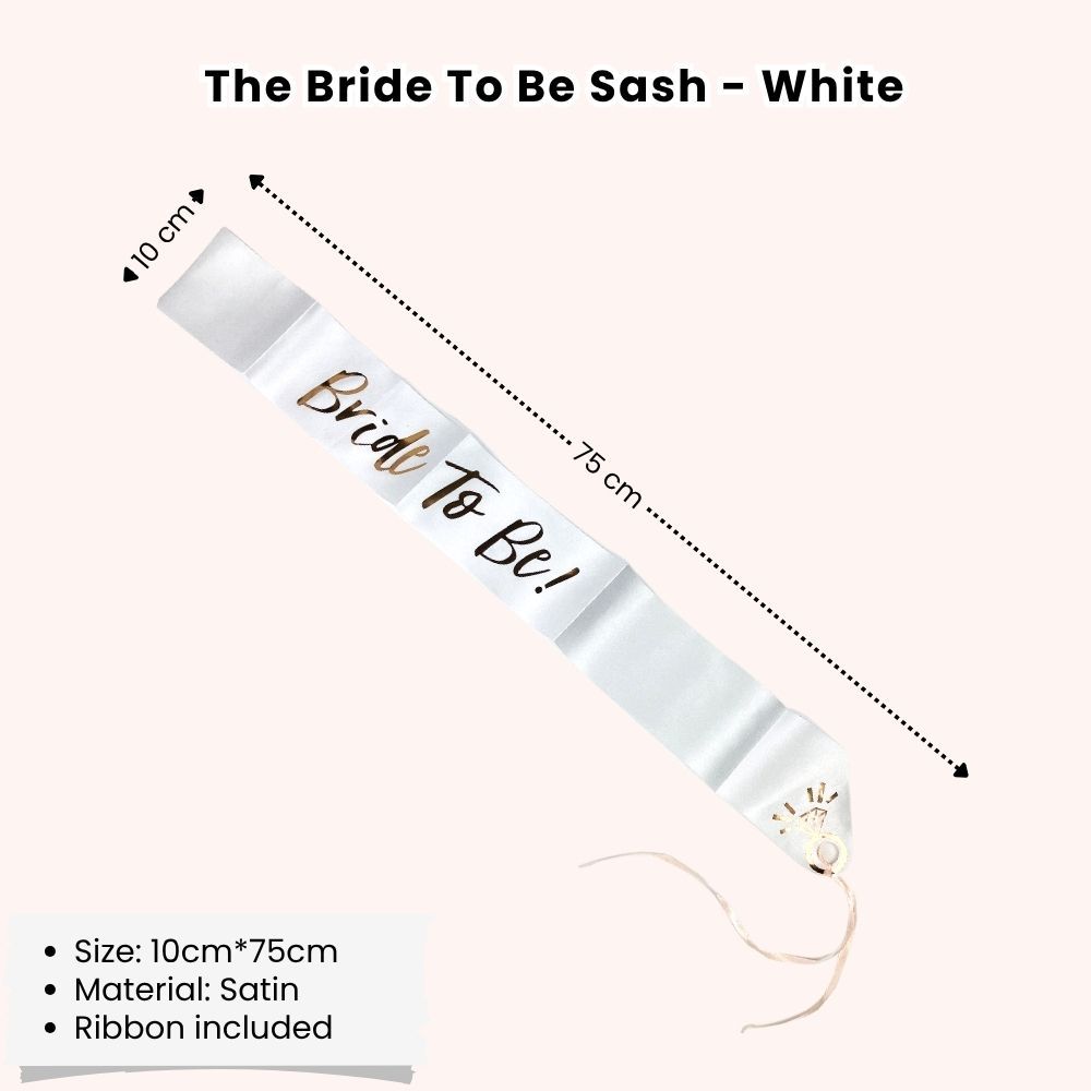 Bride to be Sash Tiara Veil Robe Bridal Shower Balloon Hen Party Bachelorette Party