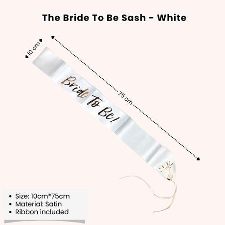 Bride to be Sash Tiara Veil Robe Bridal Shower Balloon Hen Party Bachelorette Party