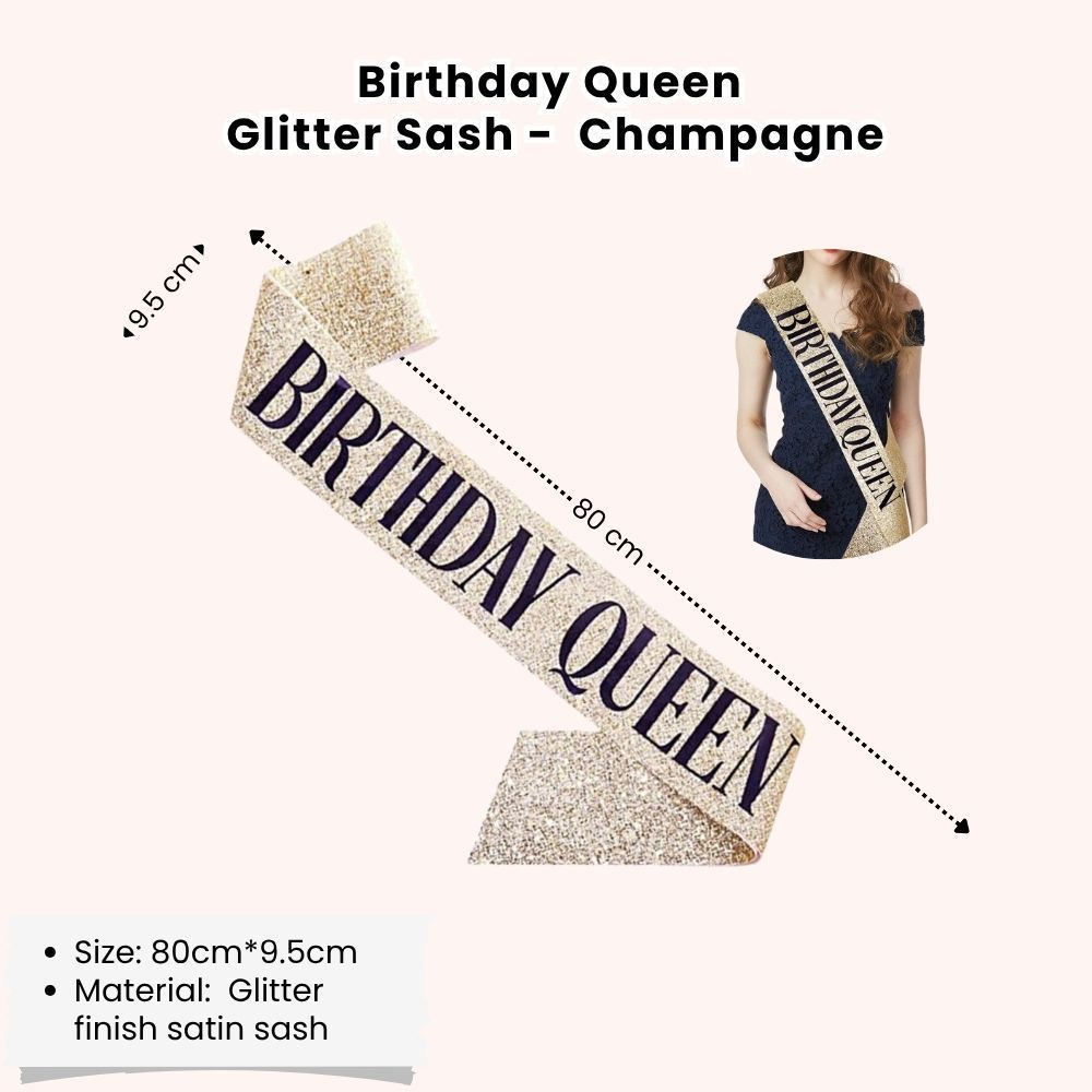 [SG Instock] Birthday Sash Birthday Crown Tiara Birthday King Queen Girl Boy Birthday Decoration