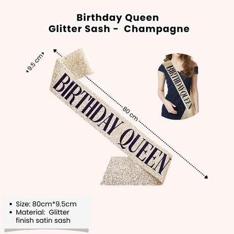 [SG Instock] Birthday Sash Birthday Crown Tiara Birthday King Queen Girl Boy Birthday Decoration