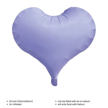 22 inch Matt Foil Heart balloon