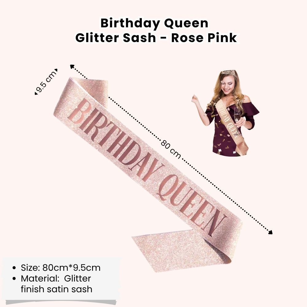 [SG Instock] Birthday Sash Birthday Crown Tiara Birthday King Queen Girl Boy Birthday Decoration