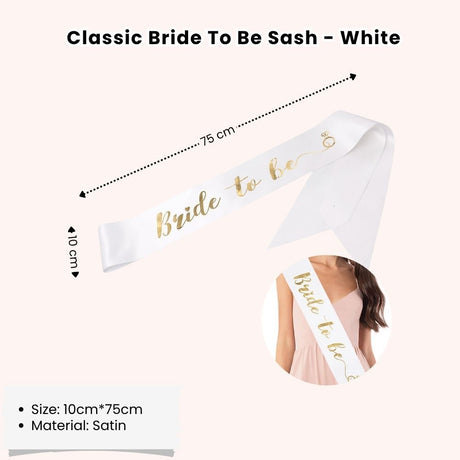 Bride to be Sash Tiara Veil Robe Bridal Shower Balloon Hen Party Bachelorette Party