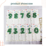 Cute Green Dinosaur Number Candle for Birthday Parties