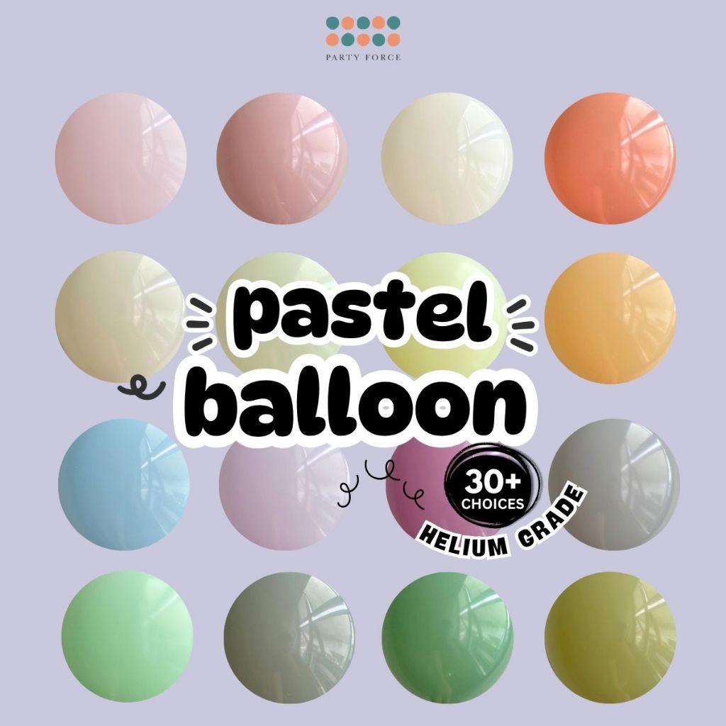 [SG Instock] Pastel Latex Balloon 12 inch 5 inch Helium Grade Balloon for Birthday Party Decoration
