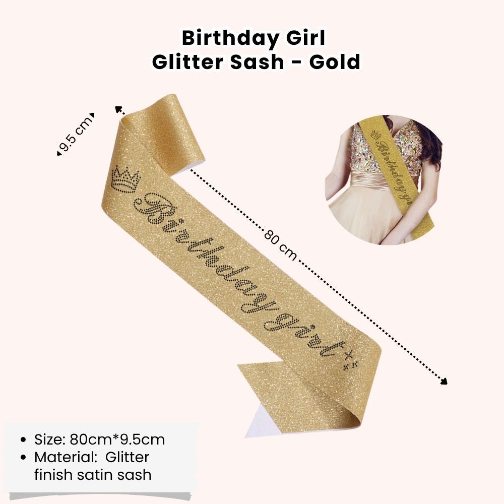 [SG Instock] Birthday Sash Birthday Crown Tiara Birthday King Queen Girl Boy Birthday Decoration