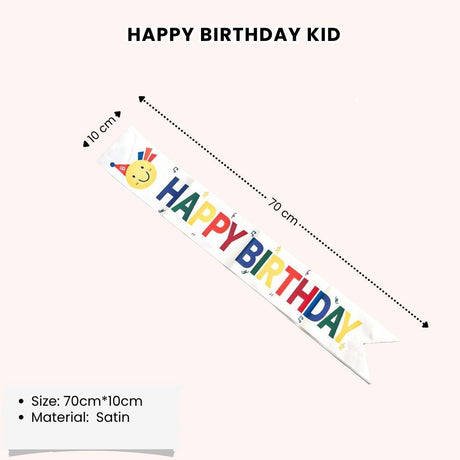 [SG Seller] Kid Birthday Sash Badge Tiara Crown Birthday Girl Birthday Boy Birthday Party Decoration