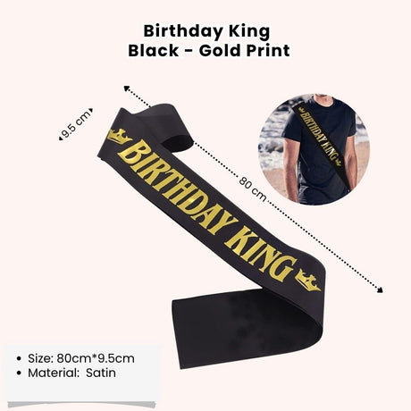 [SG Instock] Birthday Sash Birthday Crown Tiara Birthday King Queen Girl Boy Birthday Decoration