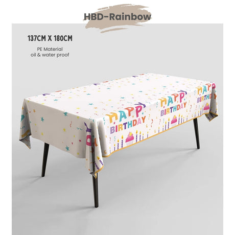 Disposable table cloth Waterproof table cover for birthday party wedding events