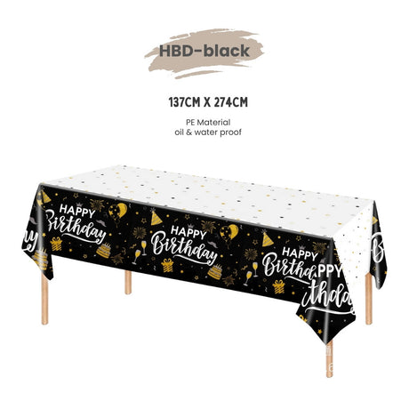 Disposable table cloth Waterproof table cover for birthday party wedding events