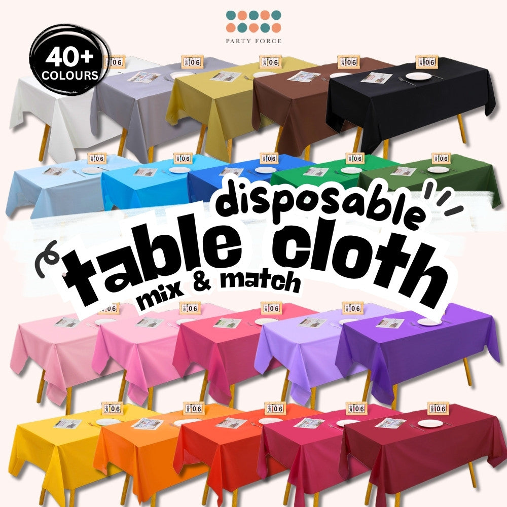 Disposable table cloth Waterproof table cover for birthday party wedding events