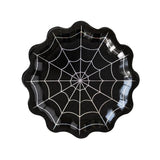 Black Series Halloween disposable paper plates for party decoration