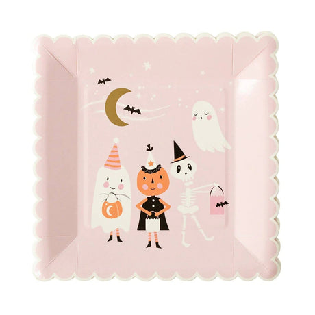 Pink Series Halloween disposable paper plates for party celebration