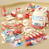Kid Pretend Play Doctor Ambulance 72pcs Set Plastic for Children Birthday Gift