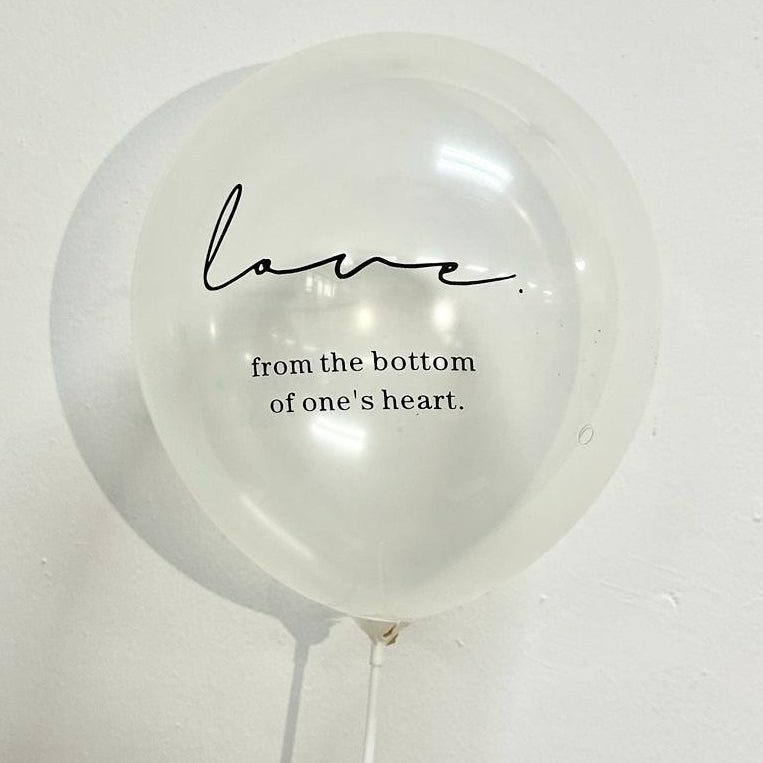 12 inch Transparent Printed Balloon for 100 Days Happy Birthdays Love Decoration