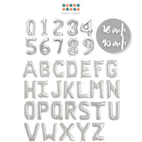 [SG Seller] Silver Number Balloon Alphabet Balloon Letter Balloon 16 inch 40 inch Foil Balloon Decoration