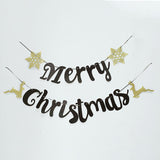 Black Gold Christmas Banner for Christmas Decoration