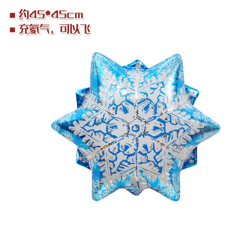 Christmas Snow Flake Foil Balloon for Christmas Decoration Christmas Event