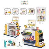 Basic Supermarket Cashier 46pcs Set Kids Pretend Play for Children Birthday Gift