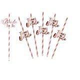 Bride To Be Rose Gold Straw for Hen Party Bridal shower