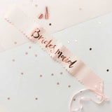 Pink And Rose Gold Hen Party Bridesmaid Sashes 2pcs Set for Hen Party Bridal