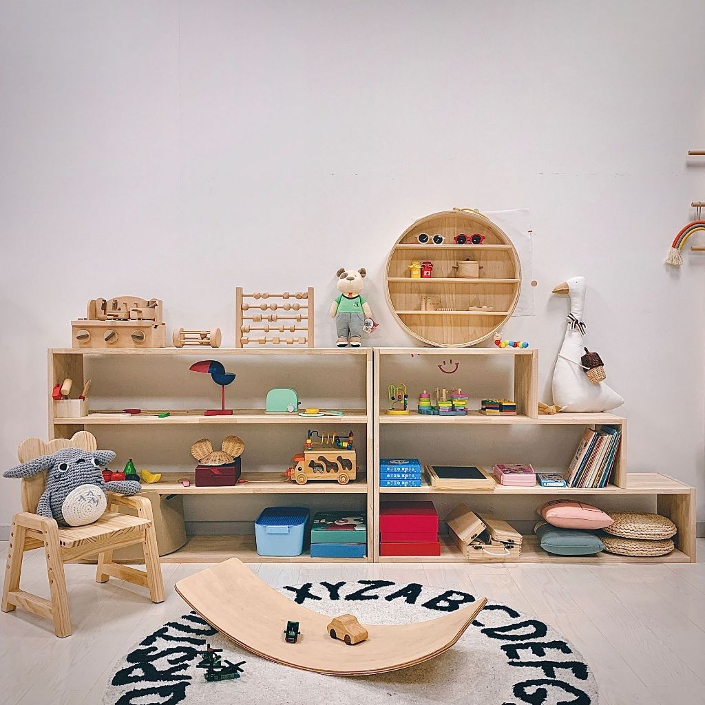 Montessori Shelf Kids Playroom Furniture Shelves Storage