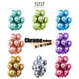 Chrome balloon 12 inch 10 inch 5 inch latex balloon for birthday party decoration