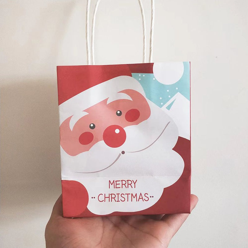 Square Christmas paper bag for Christmas gift goodie bag