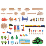 108pcs Wooden Train DIY Toy Set for Kids Birthday Gift