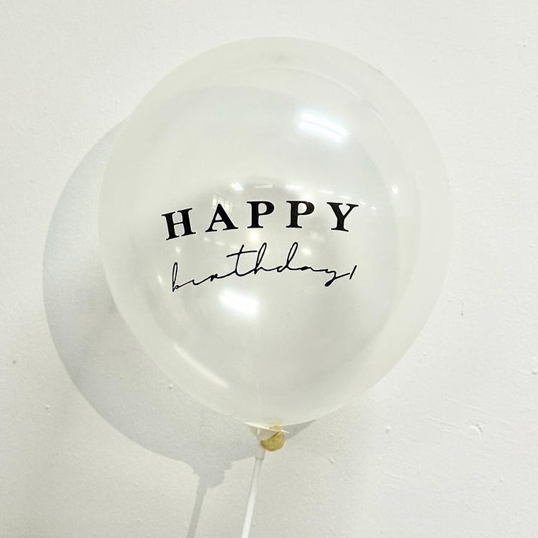 12 inch Transparent Printed Balloon for 100 Days Happy Birthdays Love Decoration