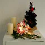 Checked Ribbon Bell Chritmas Light for Christmas Decoration Chrstmas Tree