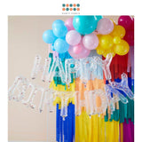 Clear Confetti Foil Happy Birthday for Birthday Decoration