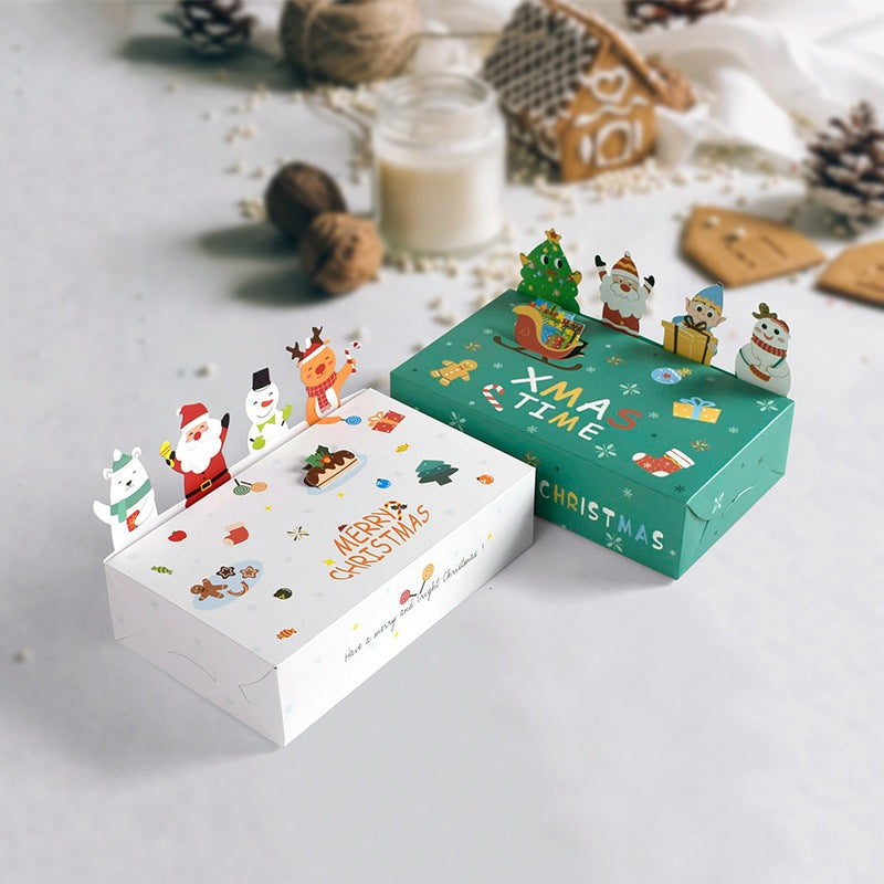 Christmas 3D Paper Gift Box for Christmas gift goodie bag