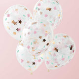 Floral Confetti Balloon for Birthday Decoration Hens Parties Events Decoration