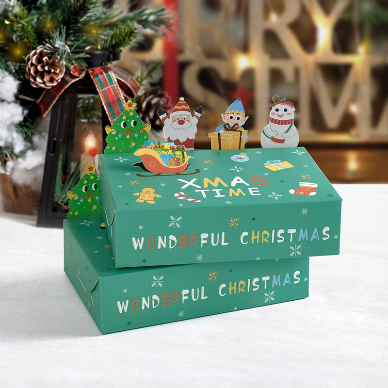 Christmas 3D Paper Gift Box for Christmas gift goodie bag