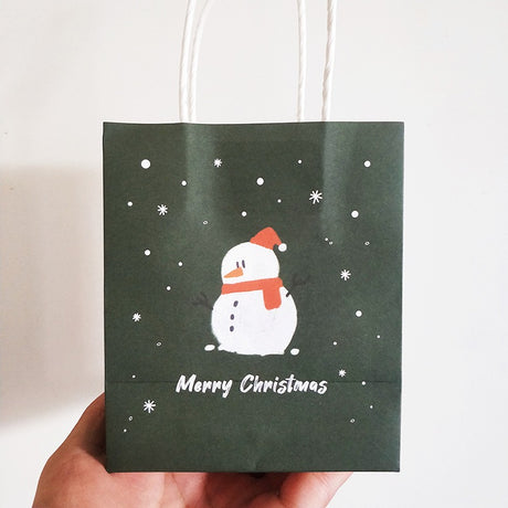 Square Christmas paper bag for Christmas gift goodie bag