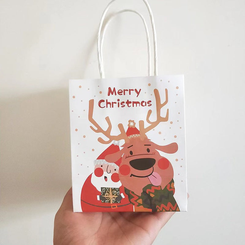 Square Christmas paper bag for Christmas gift goodie bag – Party Force