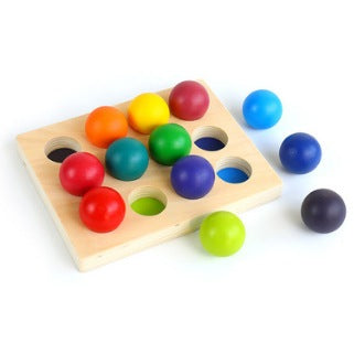 Large Wooden Rainbow Bricks and Other Montesorri Toys for Kids