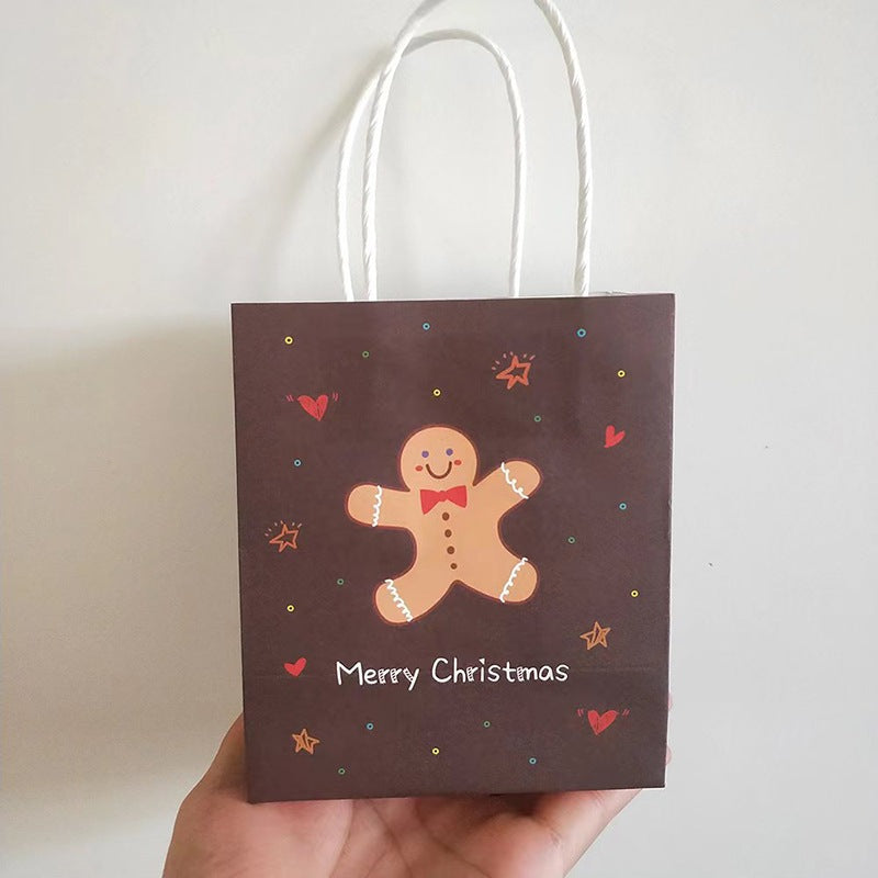 Square Christmas paper bag for Christmas gift goodie bag