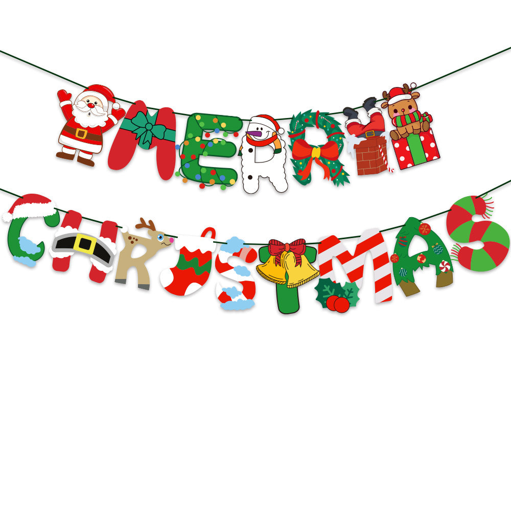 Cute Cartoon Christmas Banner for Christmas Decoration