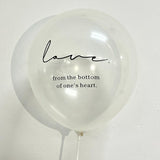 12 inch Transparent Printed Balloon for 100 Days Happy Birthdays Love Decoration