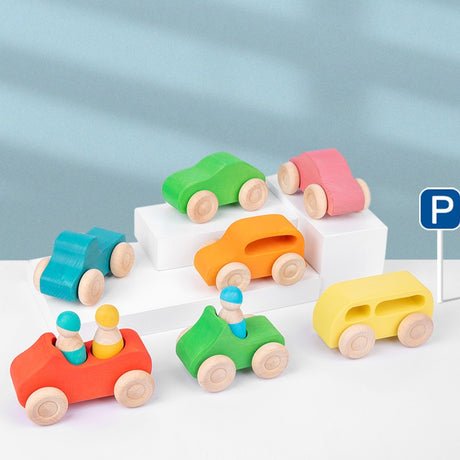 Large Wooden Rainbow Bricks and Other Montesorri Toys for Kids