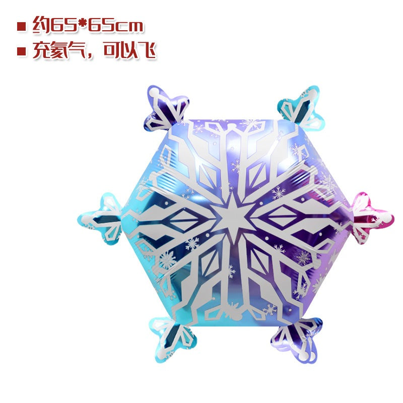 Christmas Snow Flake Foil Balloon for Christmas Decoration Christmas Event