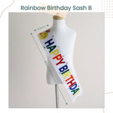 Cute Colorful Pinky Birthday Sash for Kids Adults Birthday Party Acceserios