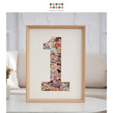 20 inch Wooden Number Photo Frame for 1st birthday home decoration