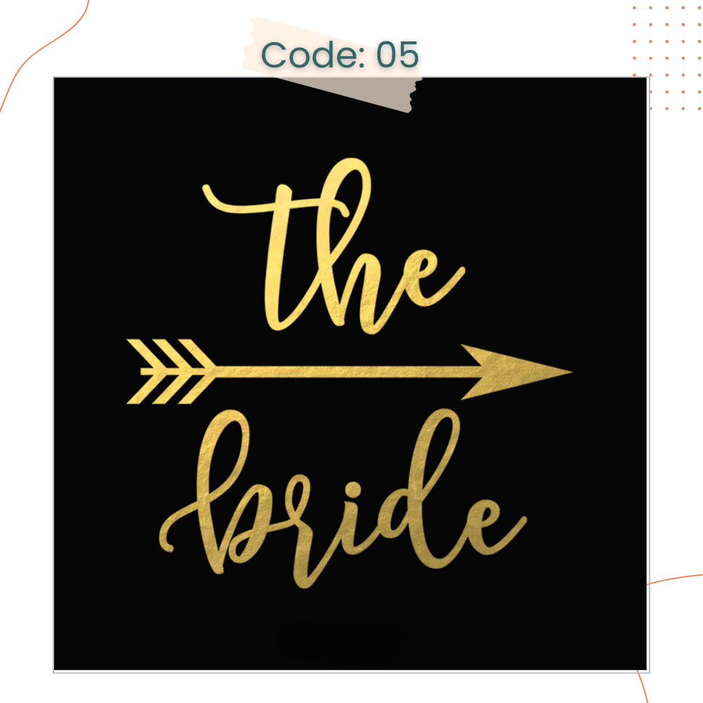 Bride to be Team Bride Tattoo Sticker