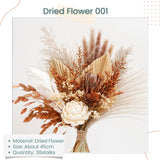 New Dried Flower Bouquet Cattail Leaf Whisk Palm Leaf Fan Rustic Minimalist Home Decoration